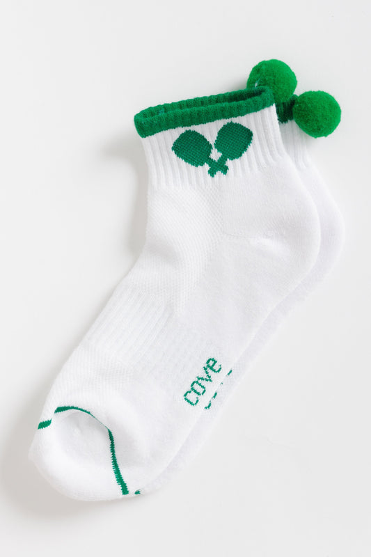 Cove Pickleball Quarter Socks WOMEN'S SOCKS Cove Accessories Green OS 