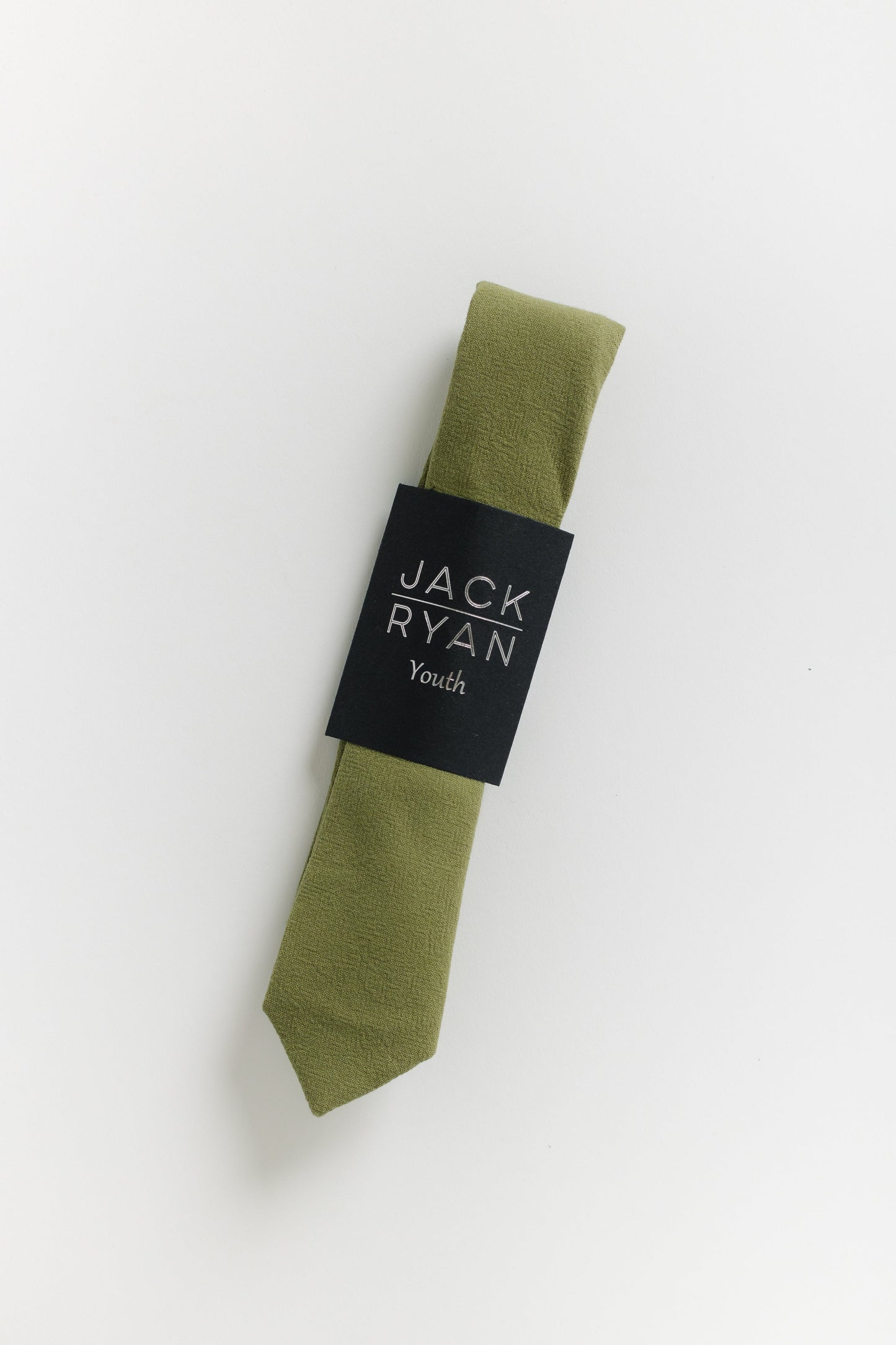 Jack Ryan Solid Collection MEN'S TIE JACK RYAN Moss Youth 48"L x 2"W 