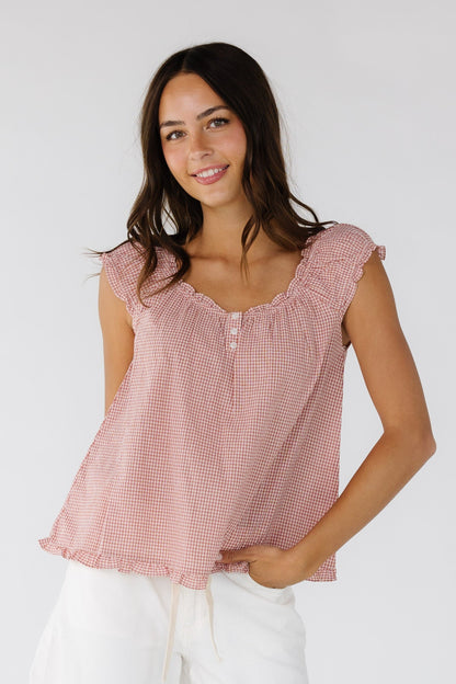 Mara Short Sleeve Top WOMEN'S TOP Mod Ref Red S 