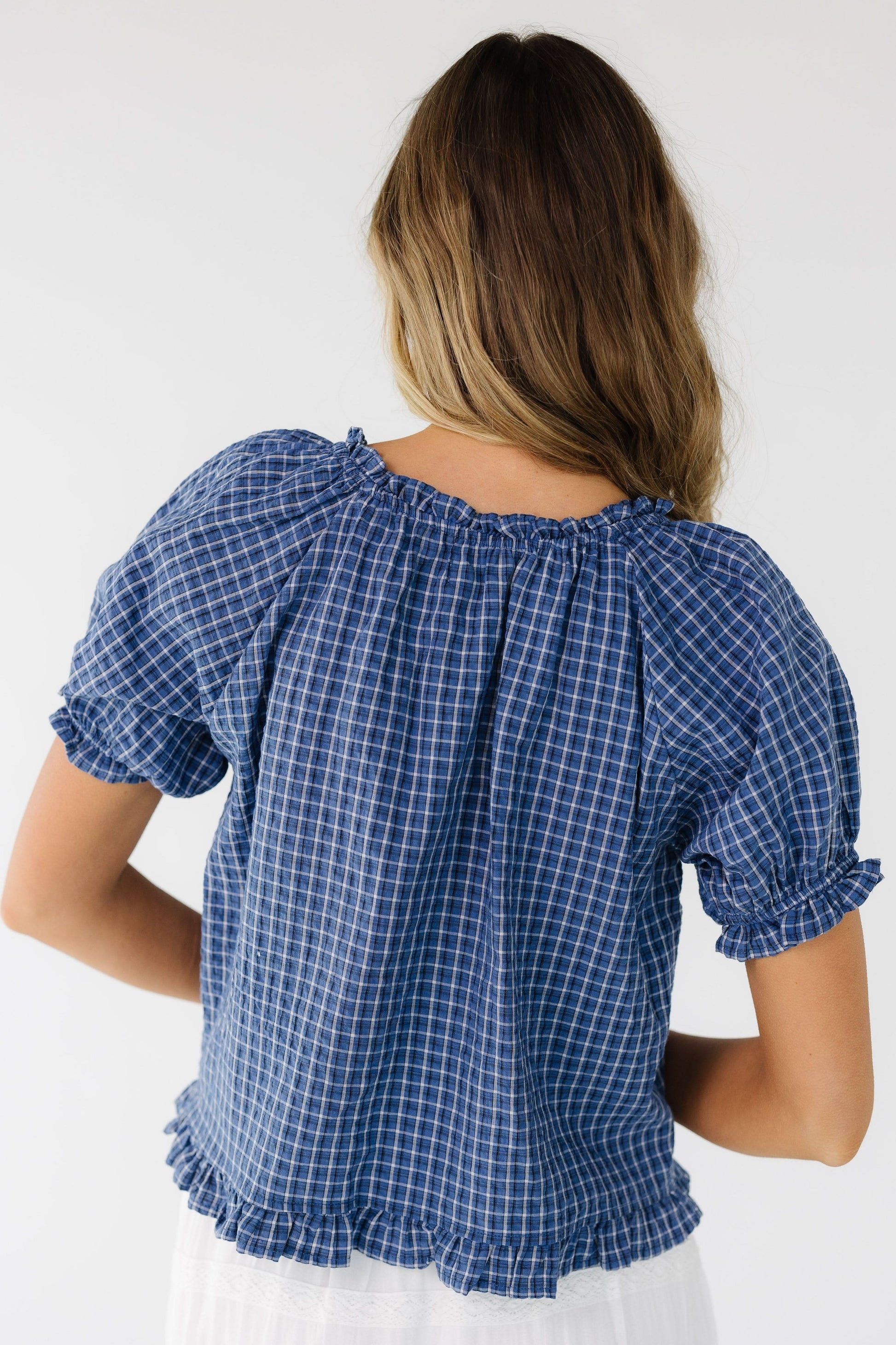 Francine Checkered Top WOMEN'S TOP Things Between 