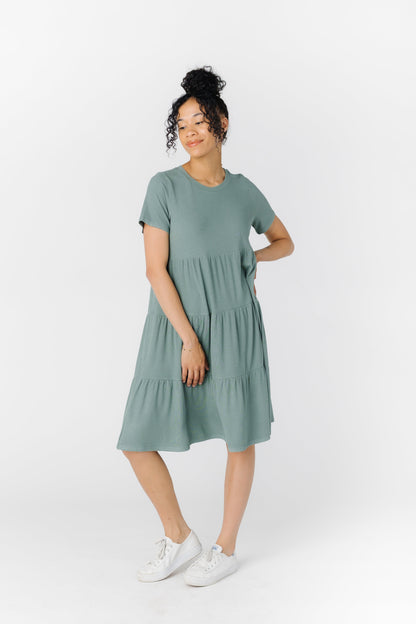 Brass & Roe Summer Ribbed Tiered Dress - Spring 2024 WOMEN'S DRESS Called to Surf 