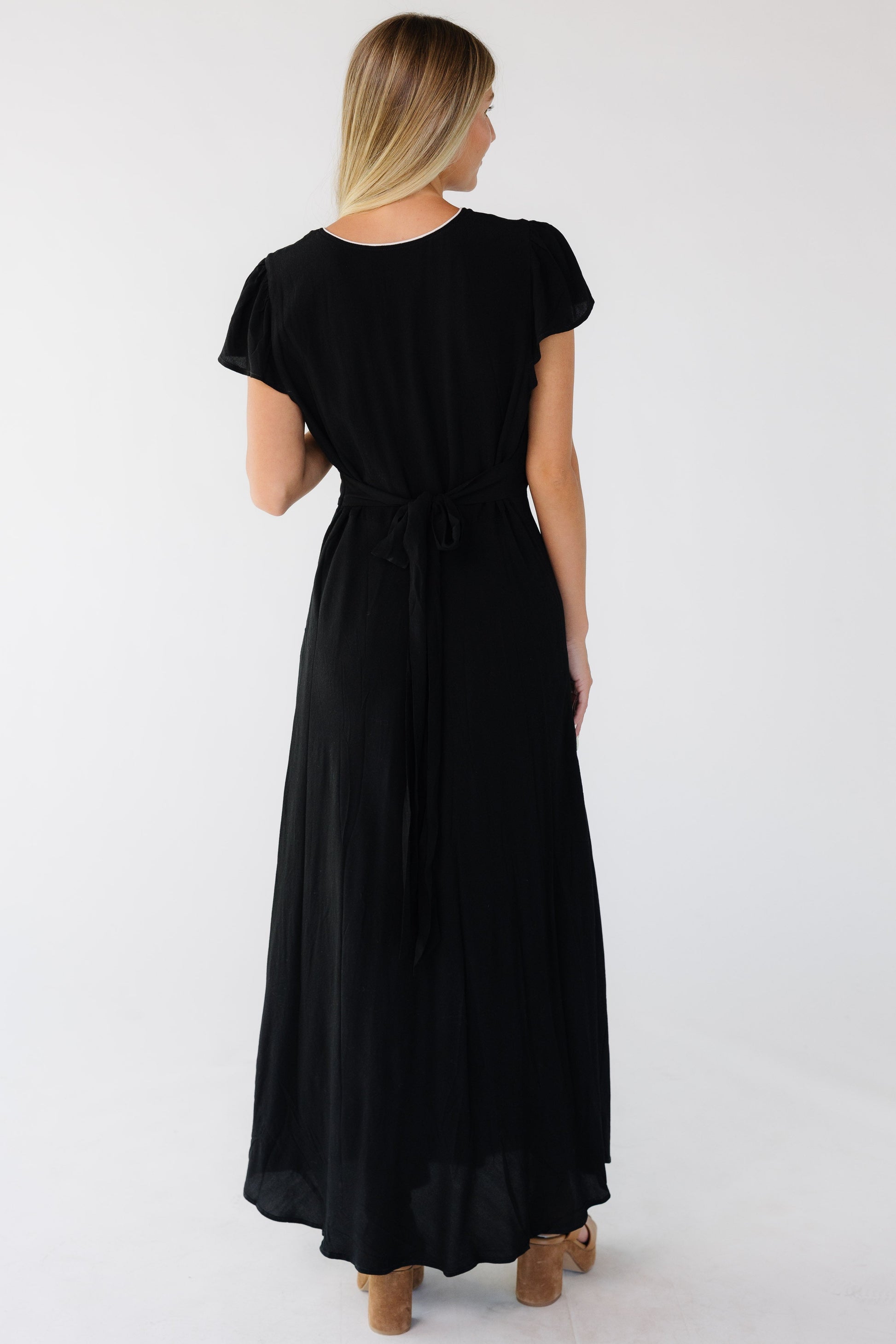 Brass & Roe Modest Veronica Details Dress Black / XL