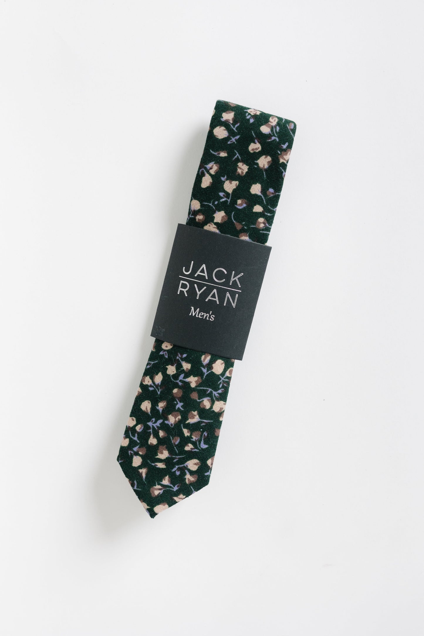 Jack Ryan Donohue Tie MEN'S TIE JACK RYAN Dk Green Floral 58" x 2.25" 