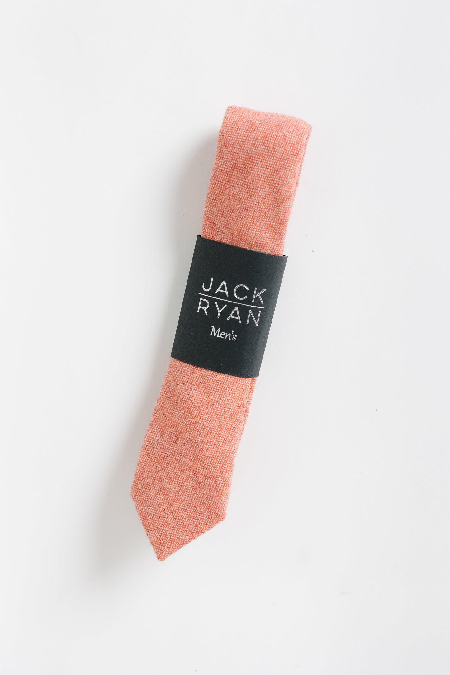 Jack Ryan Texture Tie MEN'S TIE JACK RYAN Red Orange 58" x 2.25" 