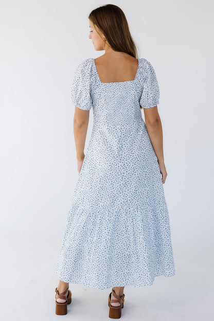 Modest Citrus Alba Dress Blue Print / XL