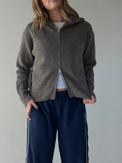 Two Way Zip-Up Sweater WOMEN'S SWEATERS Yours Truly 