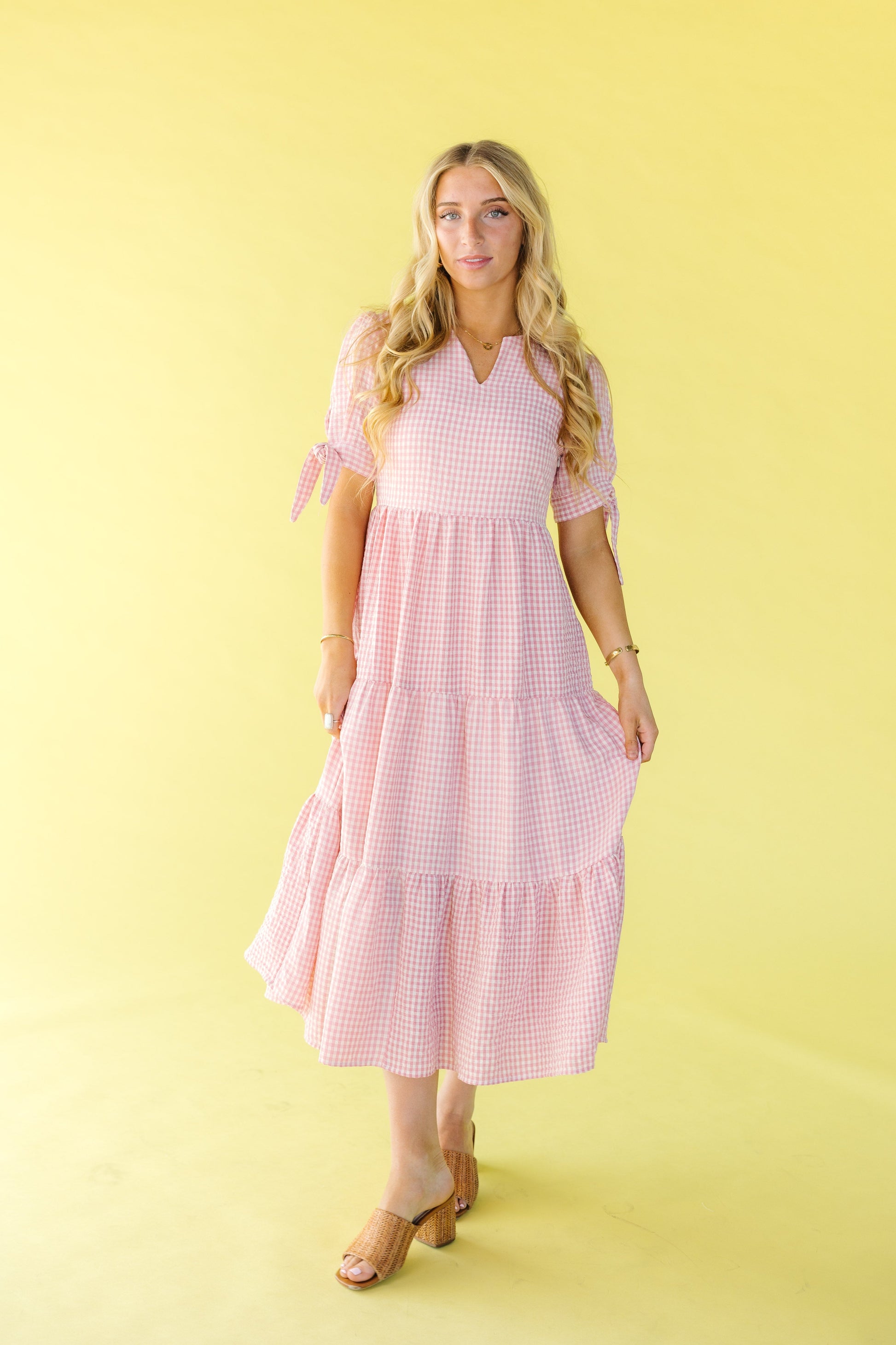 Brass & Roe Claire Tie Sleeve Dress WOMEN'S DRESS brass & roe 