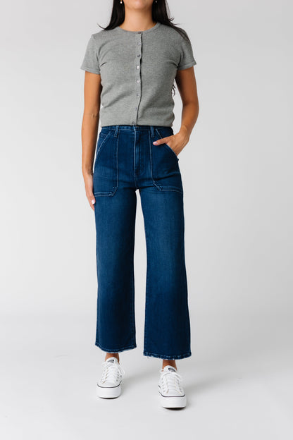 Best Friend Cargo Jean WOMEN'S JEANS Just Panmaco Inc. Dark Denim 24 