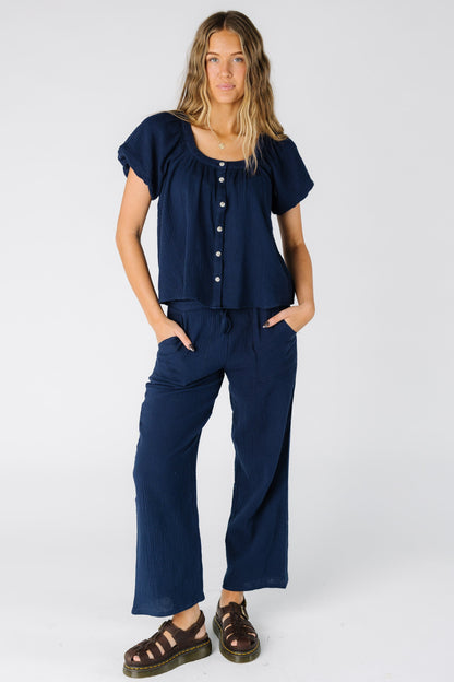 Brass & Roe The Gauze Drawstring Pant WOMEN'S PANTS brass & roe 