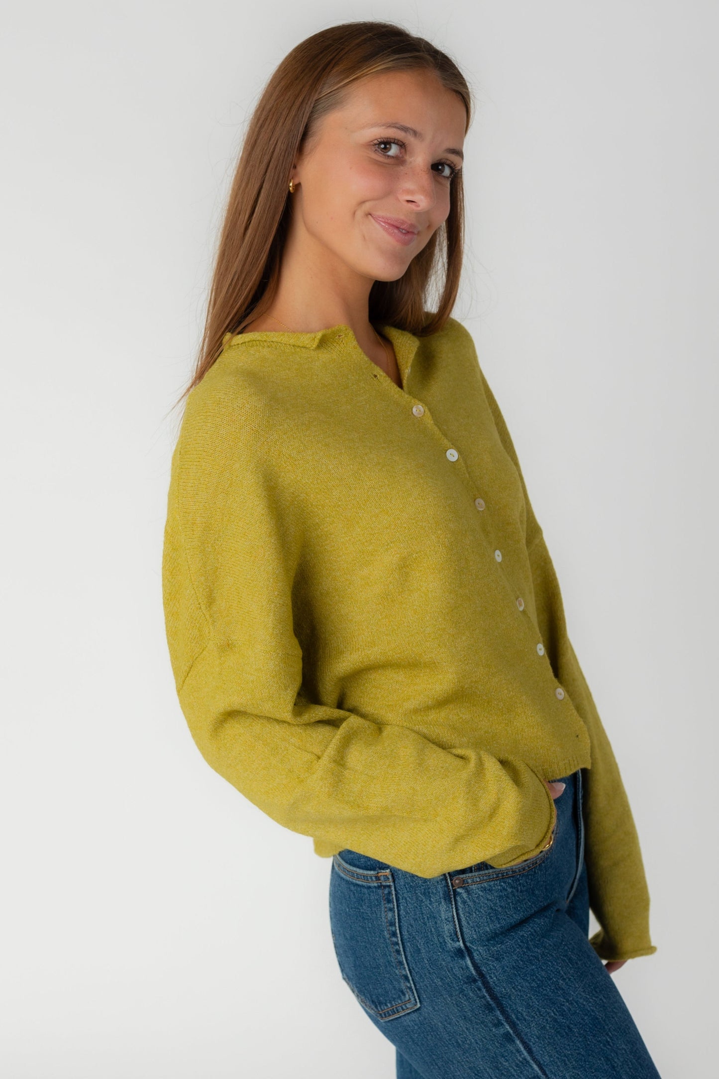 New Aria Soft Cardigan WOMEN'S CARDIGAN Things Between Dijon Yellow S 