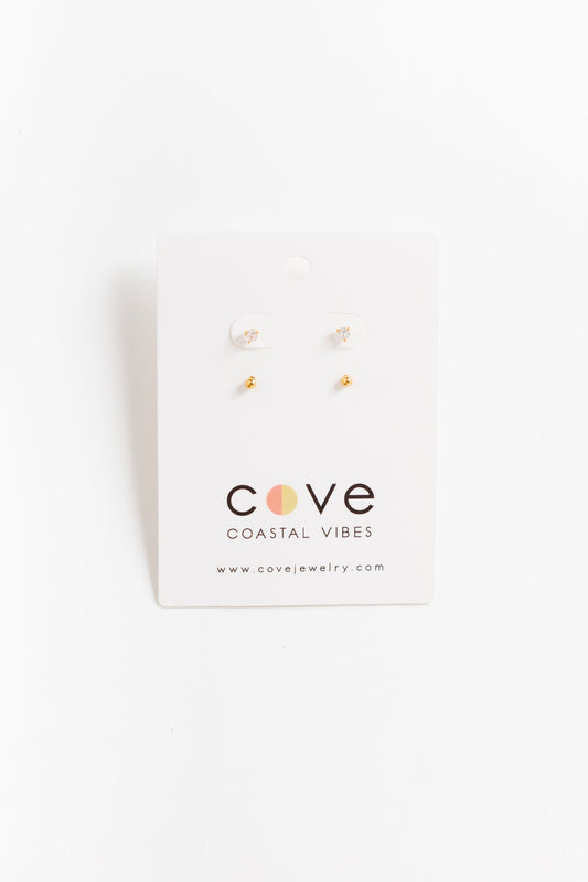 Cove- Glitz Gold Set of 2 Earrings WOMEN'S EARINGS Cove Accessories 