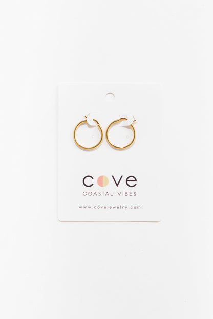 Cove Earrings Large Oval Hoops Gold WOMEN'S EARINGS Cove Accessories 