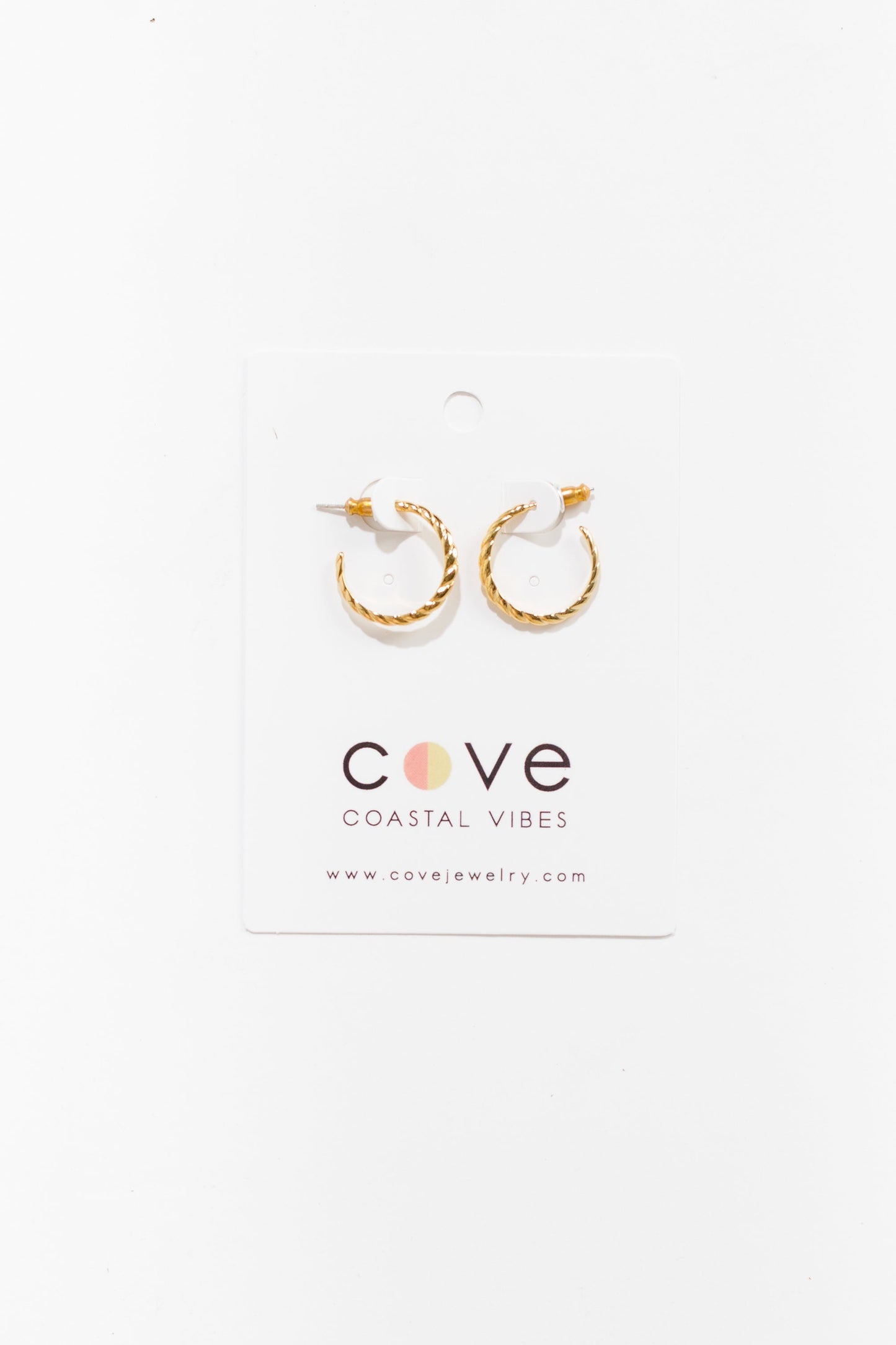 Cove Earrings Twisted Open Hoops Gold WOMEN'S EARINGS Cove Accessories 