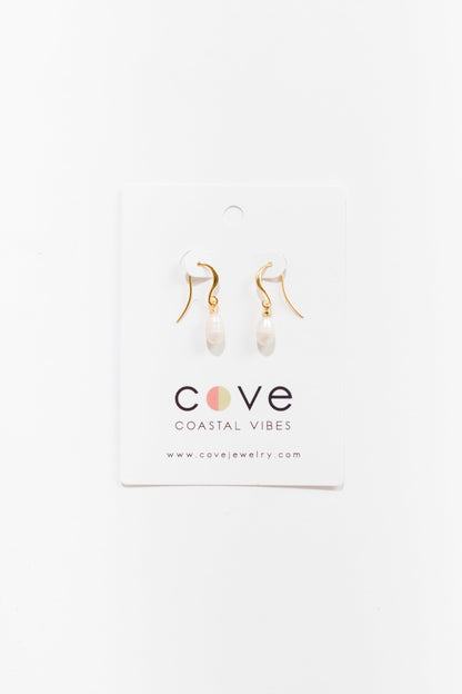 Cove Earrings Pearl Drop Gold WOMEN'S EARINGS Cove Accessories 