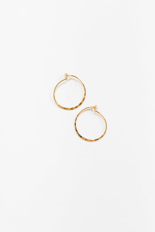 Cove Earrings Oval Hoop Gold WOMEN'S EARINGS Cove Accessories 