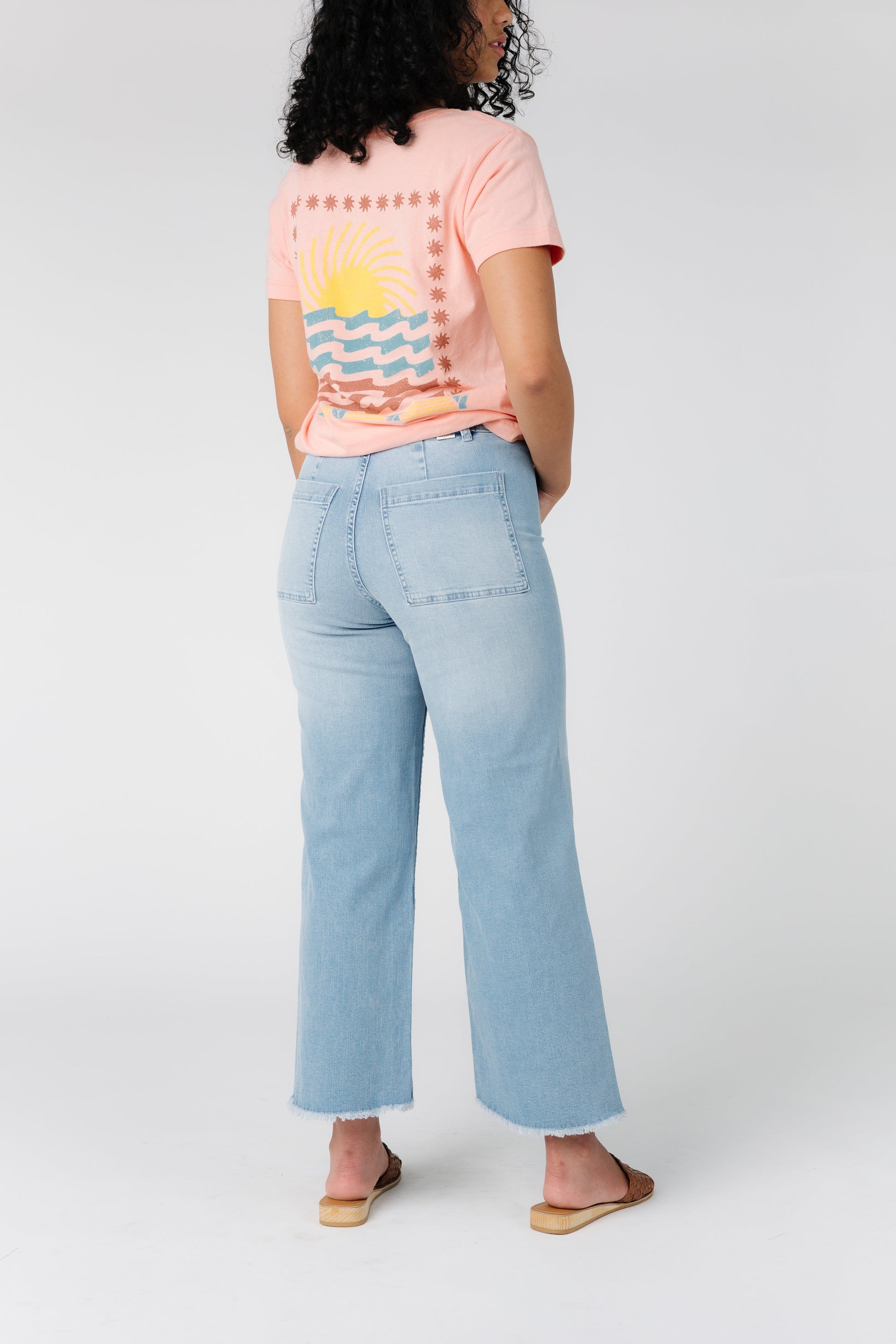 Back view of Billabong wide leg jeans ABJDP00113