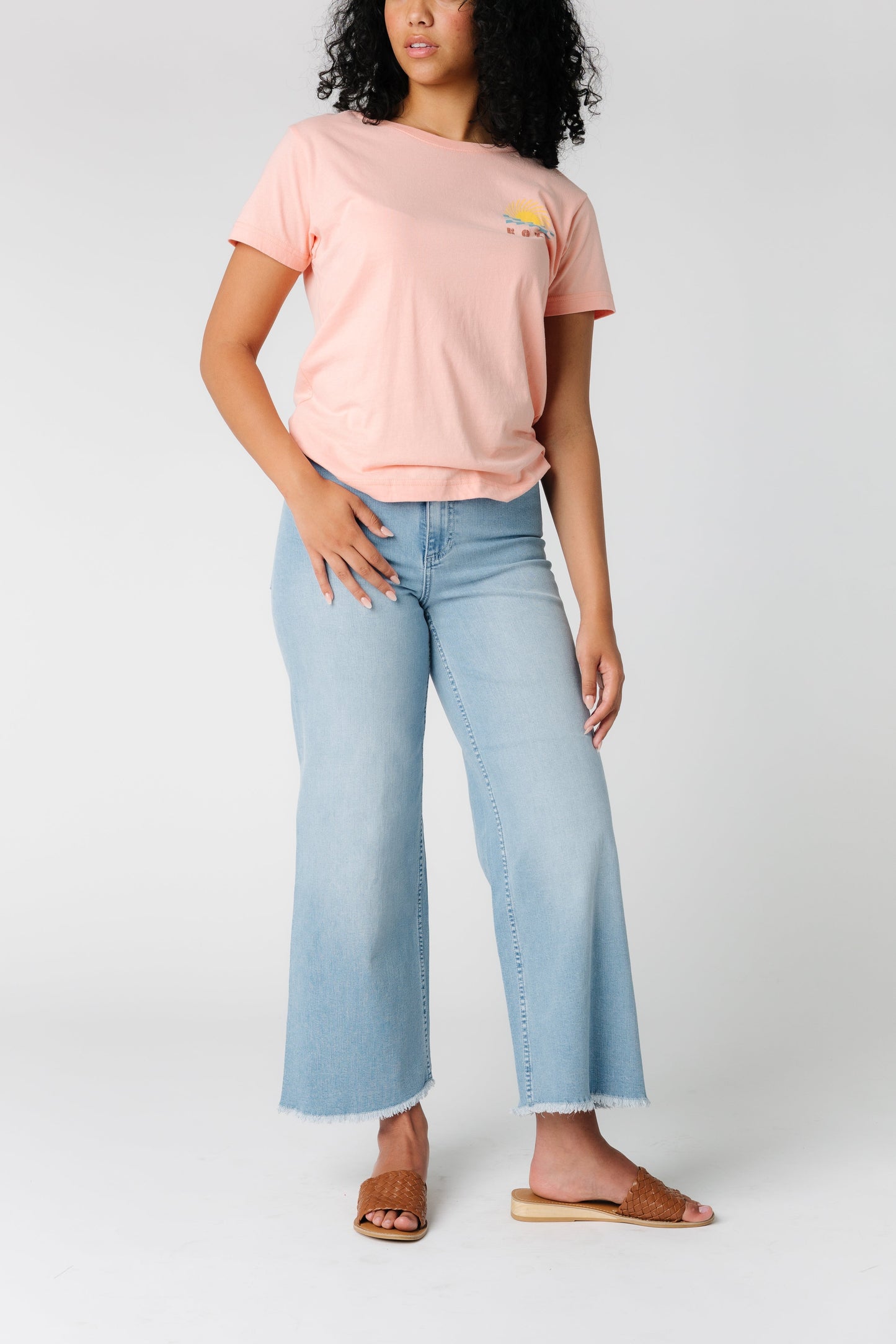 Light denim Billabong jeans with wide leg ABJDP00113