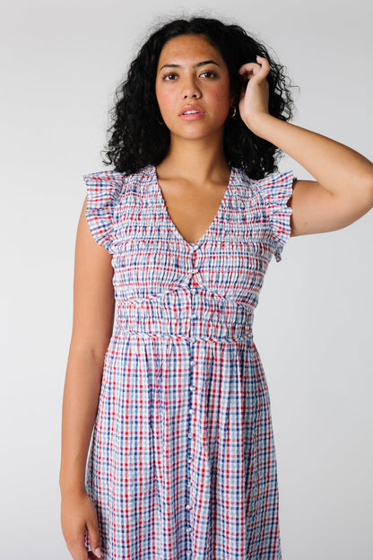 Citrus Indie Seersucker Midi Dress WOMEN'S DRESS Citrus 