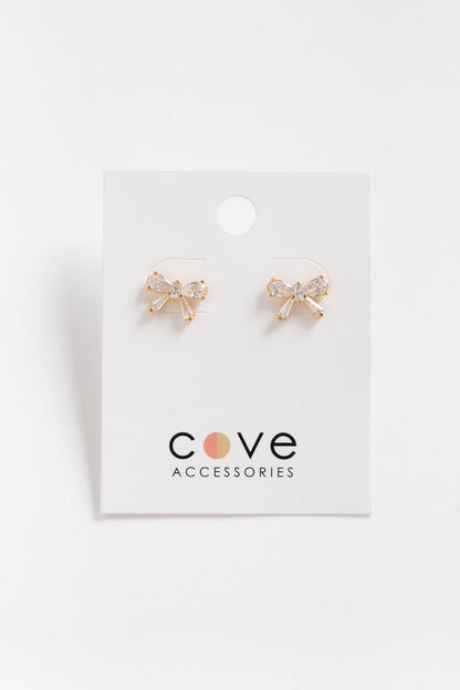 Cove Bows Dressed Up Earrings WOMEN'S EARINGS Cove Accessories Gold OS 