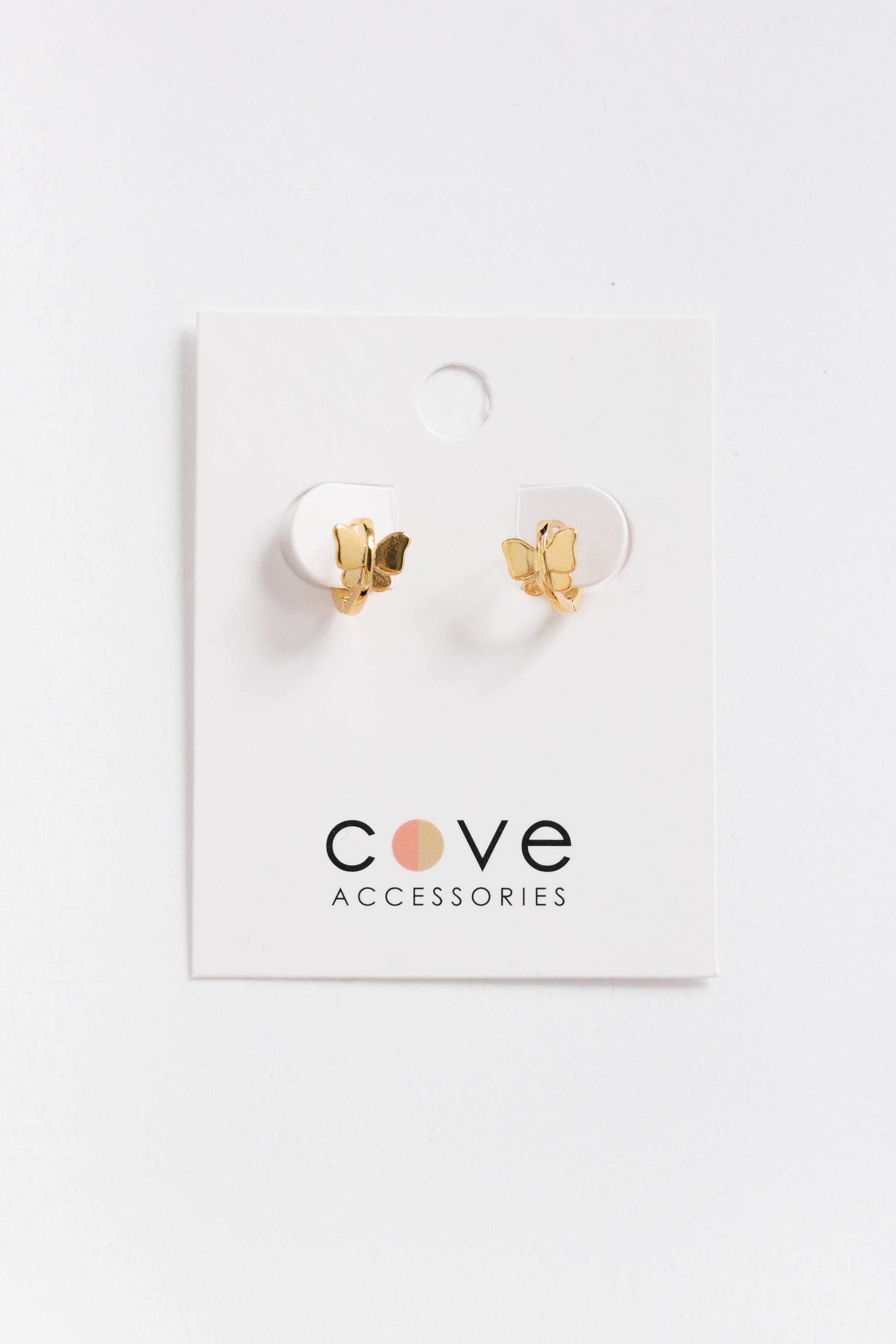 Cove Petite Butterfly Huggies WOMEN'S EARINGS Cove Accessories Gold OS 