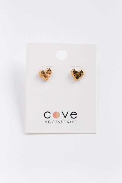 Cove Love Heart Earrings WOMEN'S EARINGS Cove Accessories Gold OS 