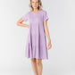 Brass & Roe Summer Ribbed Tiered Dress WOMEN'S DRESS Called to Surf Lilac L 