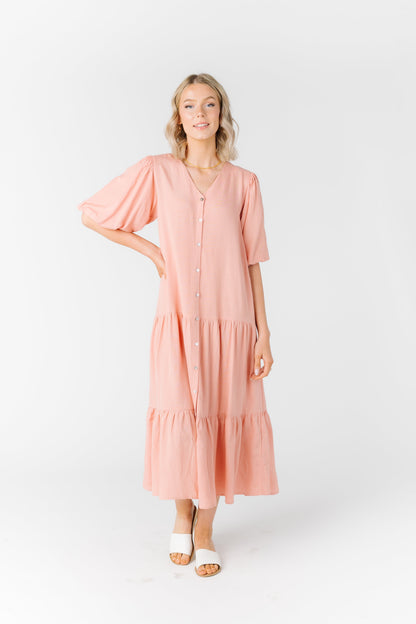 Citrus Sunset Buttondown Dress WOMEN'S DENIM Citrus Dusty Pink L 
