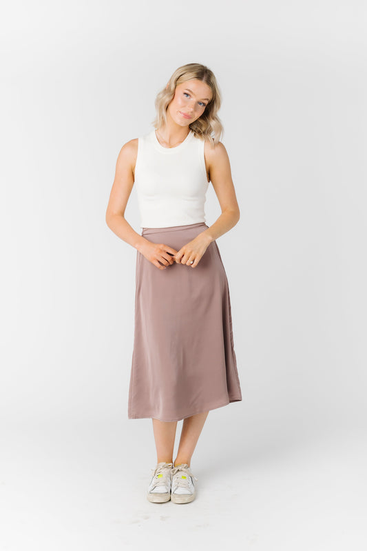 Make You Mine Satin Skirt WOMEN'S SKIRTS Wishlist Midnight Large 