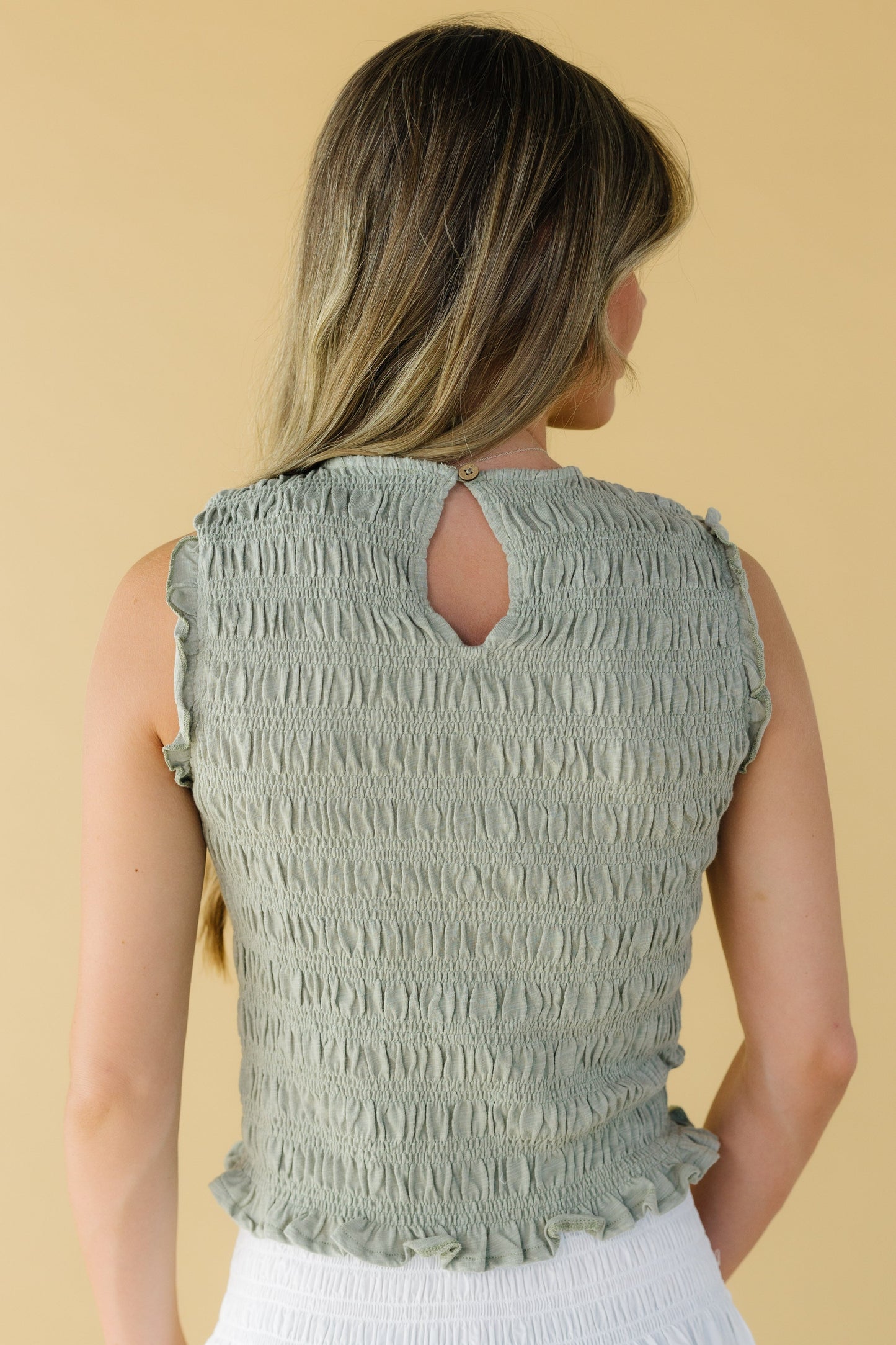 Sleeveless All Over Smocked Top WOMEN'S TOP Miou Muse 
