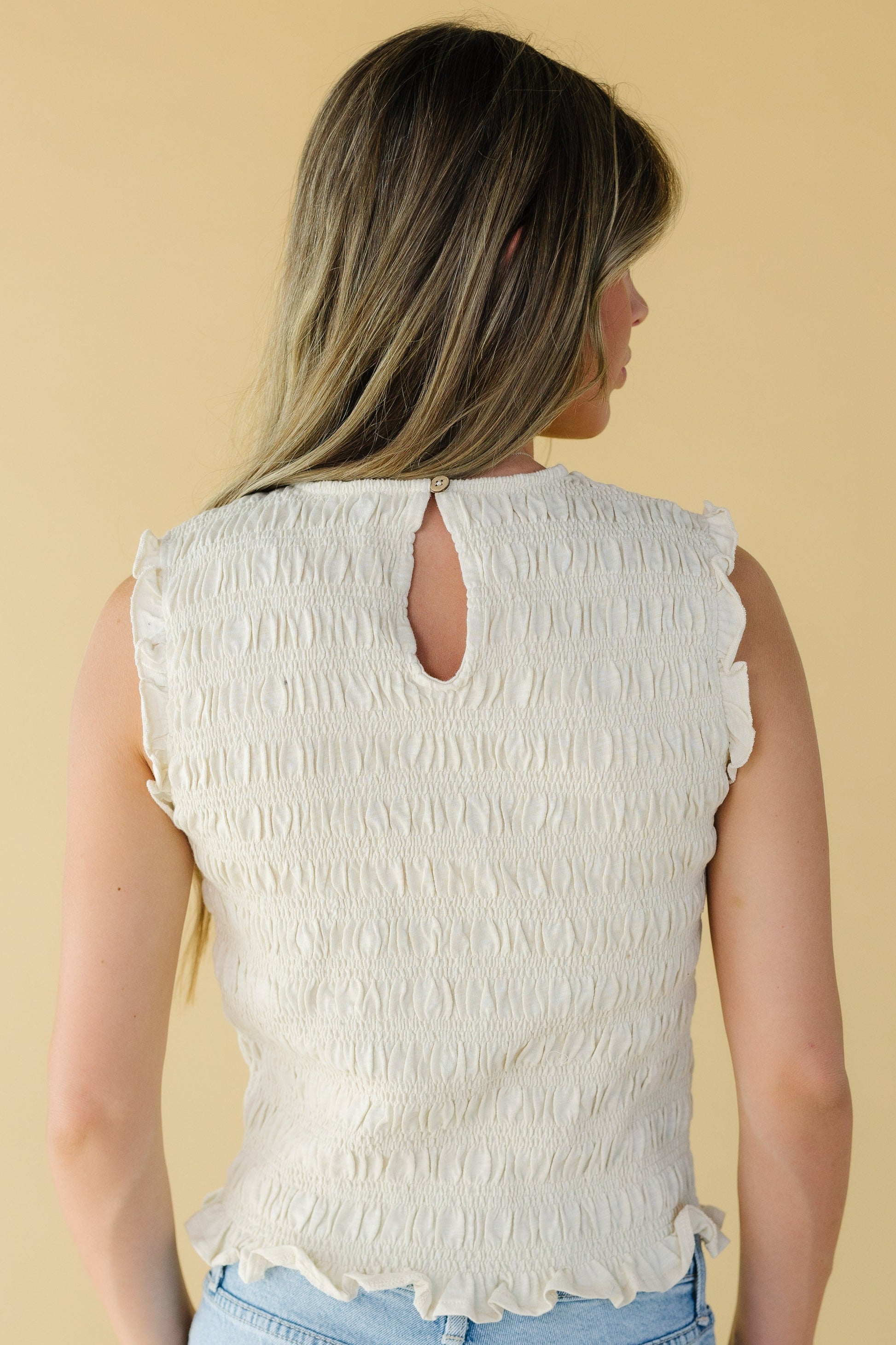 Sleeveless All Over Smocked Top WOMEN'S TOP Miou Muse 