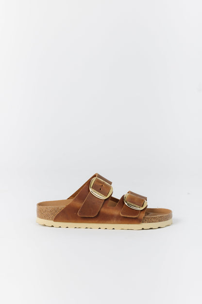 Birkenstock Arizona Big Buckle Cognac Leather WOMEN'S SHOES Birkenstock 