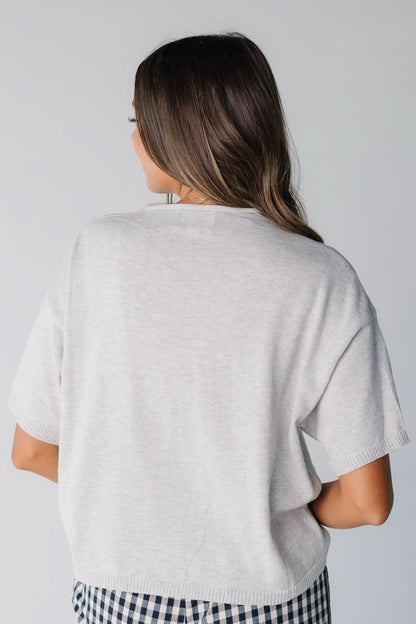 Button Down Knit Top WOMEN'S T-SHIRT Things Between 