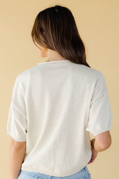 Button Down Knit Top WOMEN'S T-SHIRT Things Between 