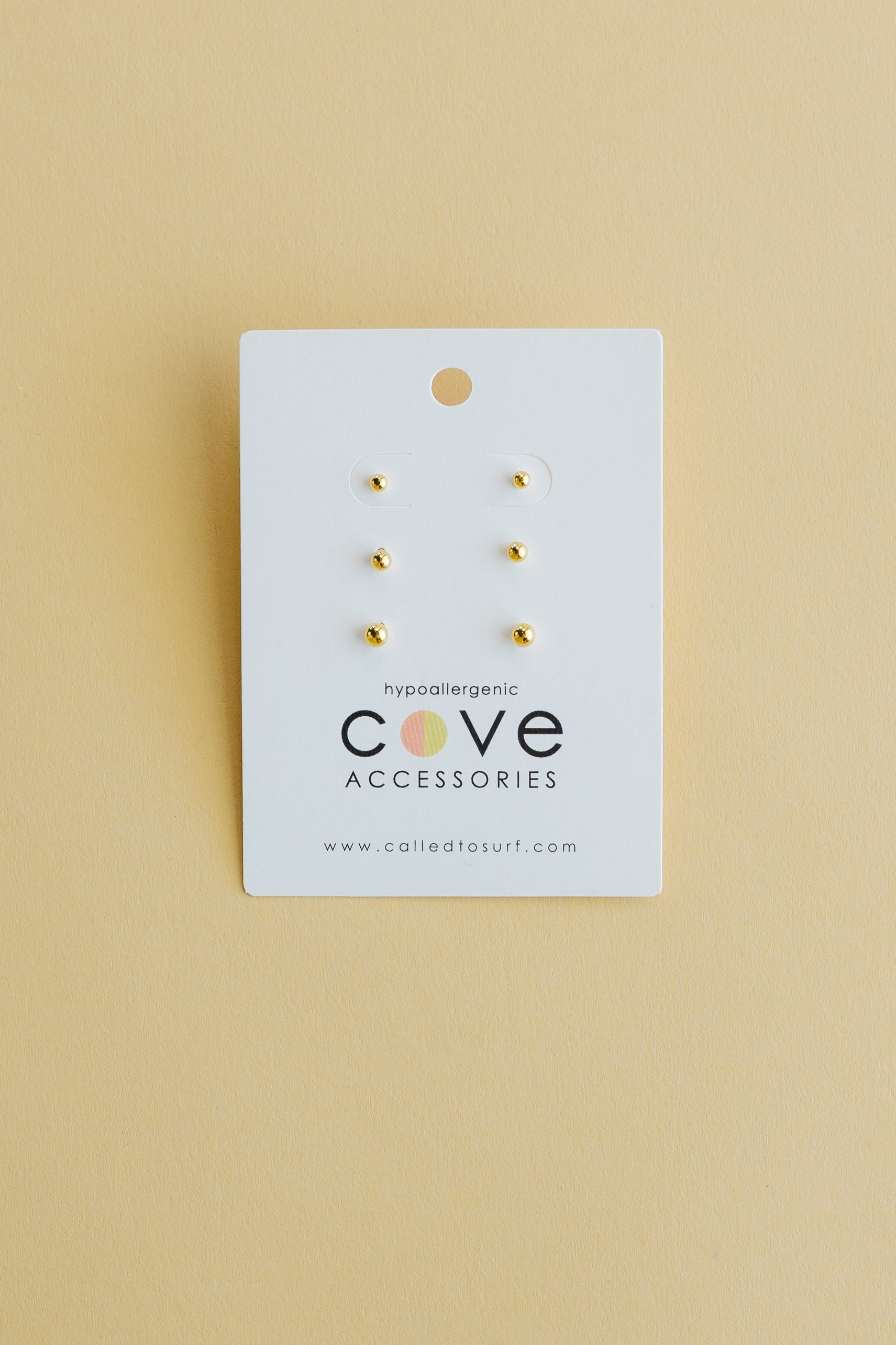 Cove Set of 3 Earrings WOMEN'S JEWELRY Cove Accessories Round Gold Stud 