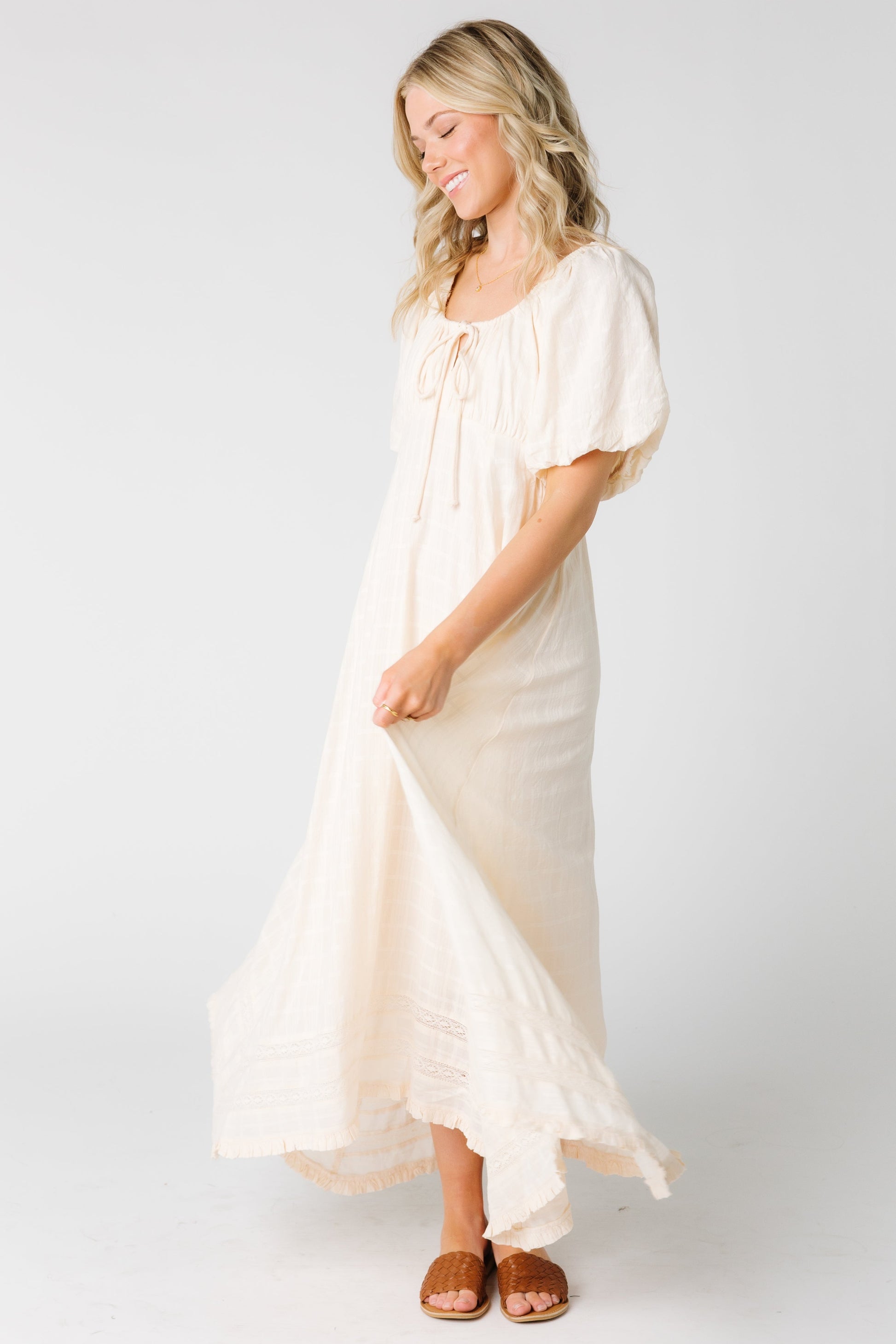 Citrus The Lyon Midi/Maxi Dress for women and teens in cream