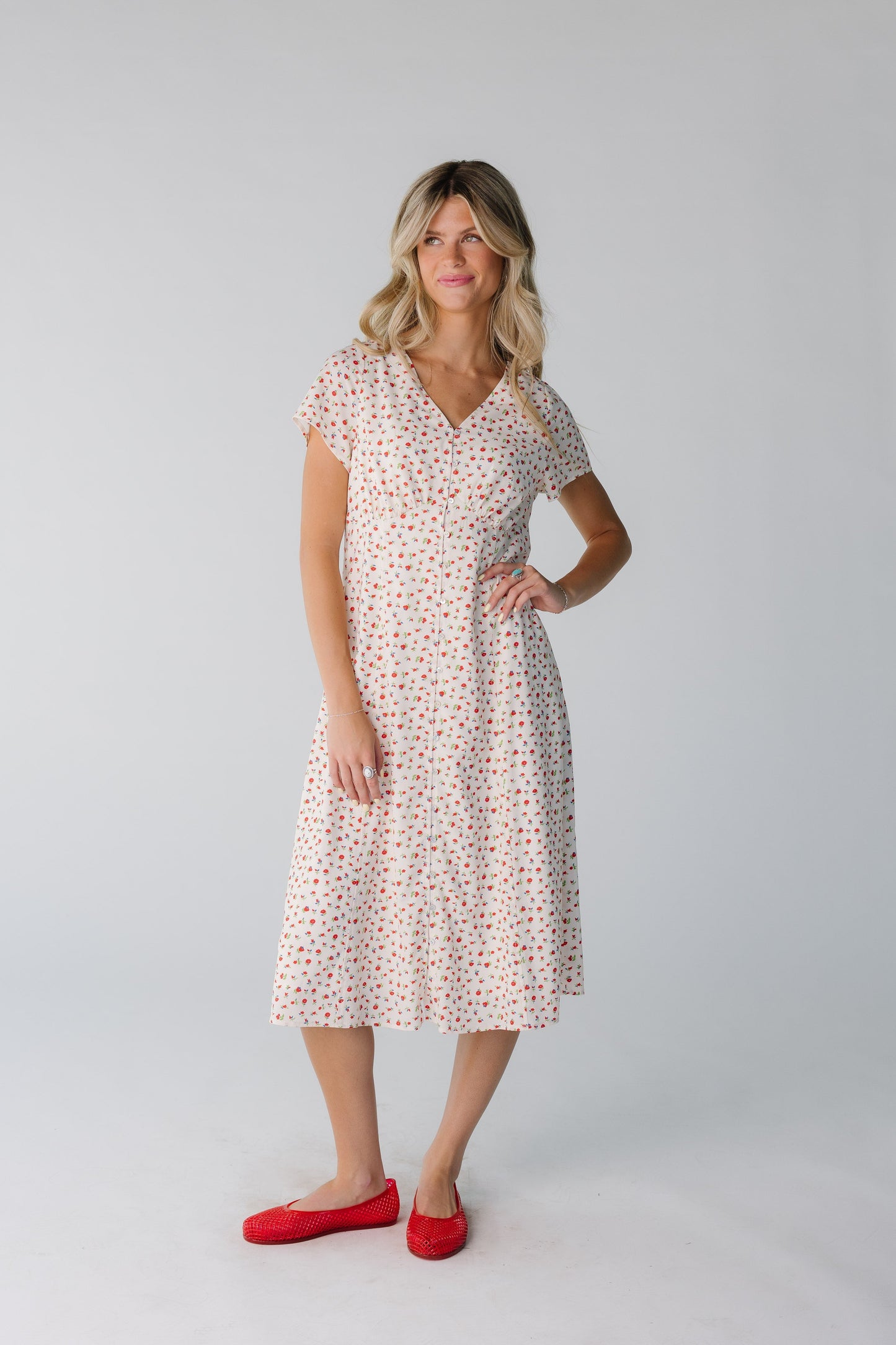 Brass & Roe Cherry Pie Button Down Dress WOMEN'S DRESS brass & roe 