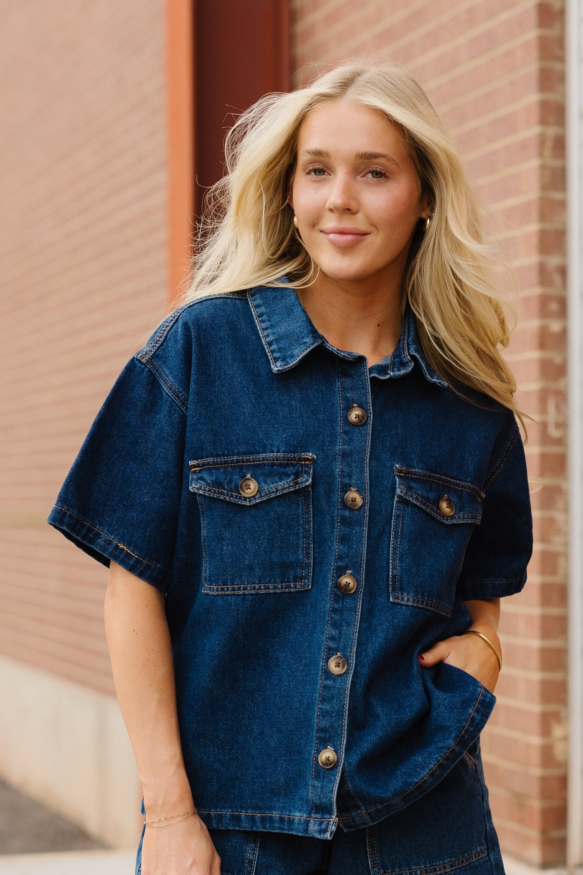 Josie Denim Blouse WOMEN'S TOP Wishlist 