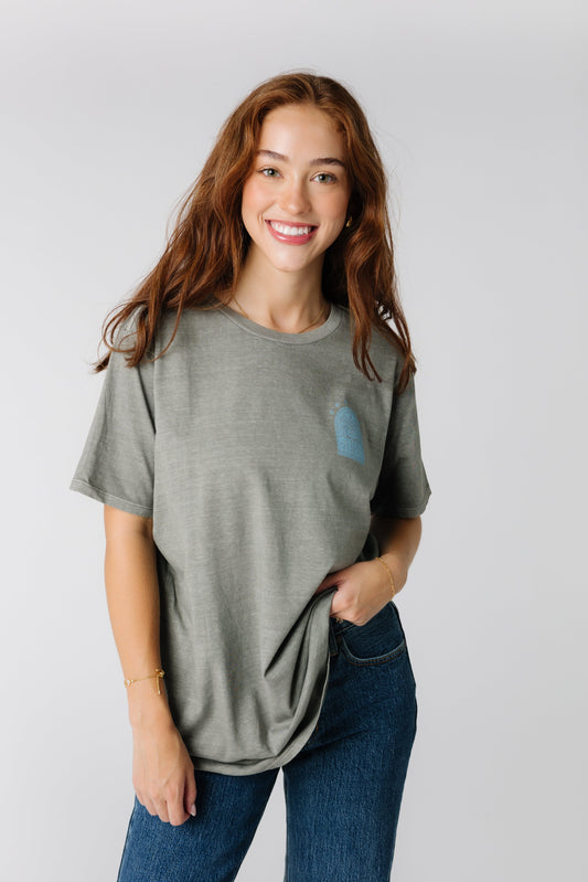 O'Neill Coco Dreaming grey short sleeve graphic tee FA4418024