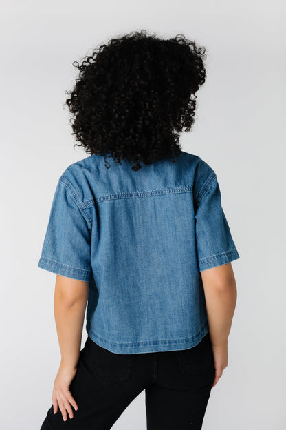 Aly Denim Blouse WOMEN'S TOP Wishlist 