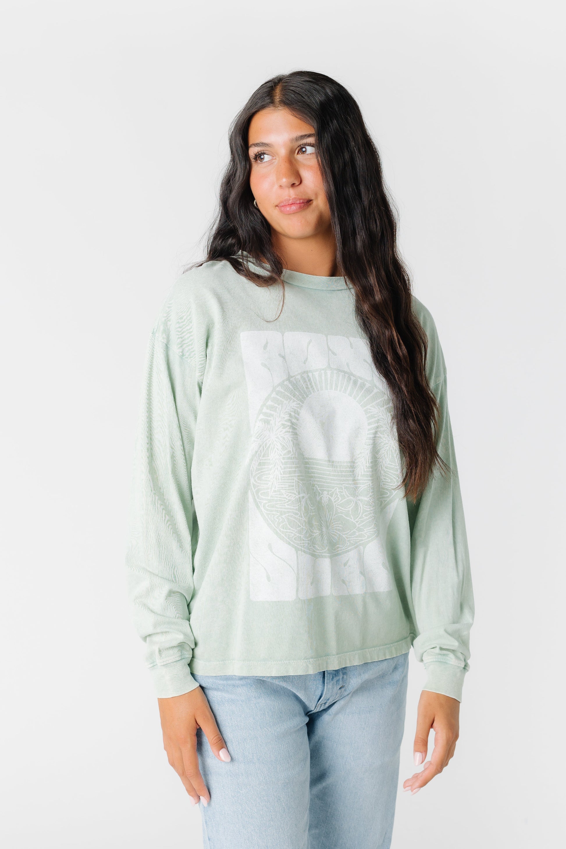 ROXY Surf Tropic Oversized Long Sleeve Tee Women's Long Sleeve T Roxy 