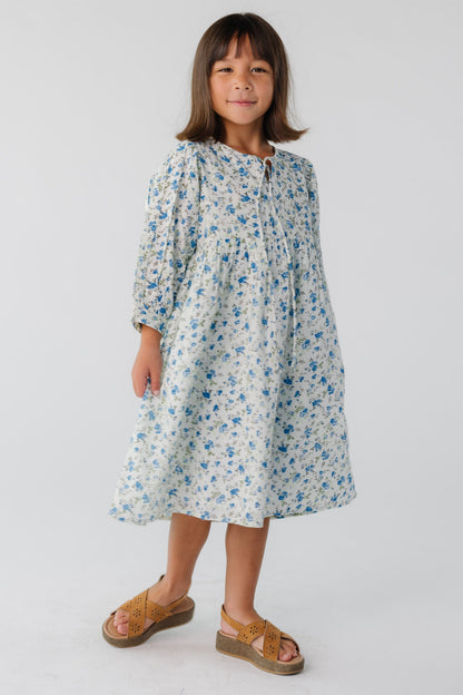Citrus Primavera Girl's Dress GIRL'S DRESS Citrus Blue Floral XXS 