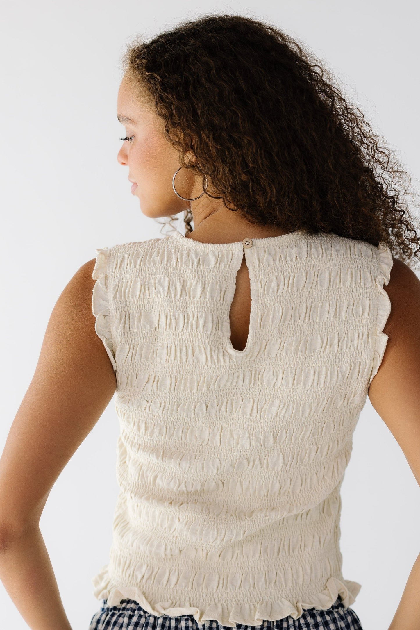 Sleeveless All Over Smocked Top WOMEN'S TOP Miou Muse 