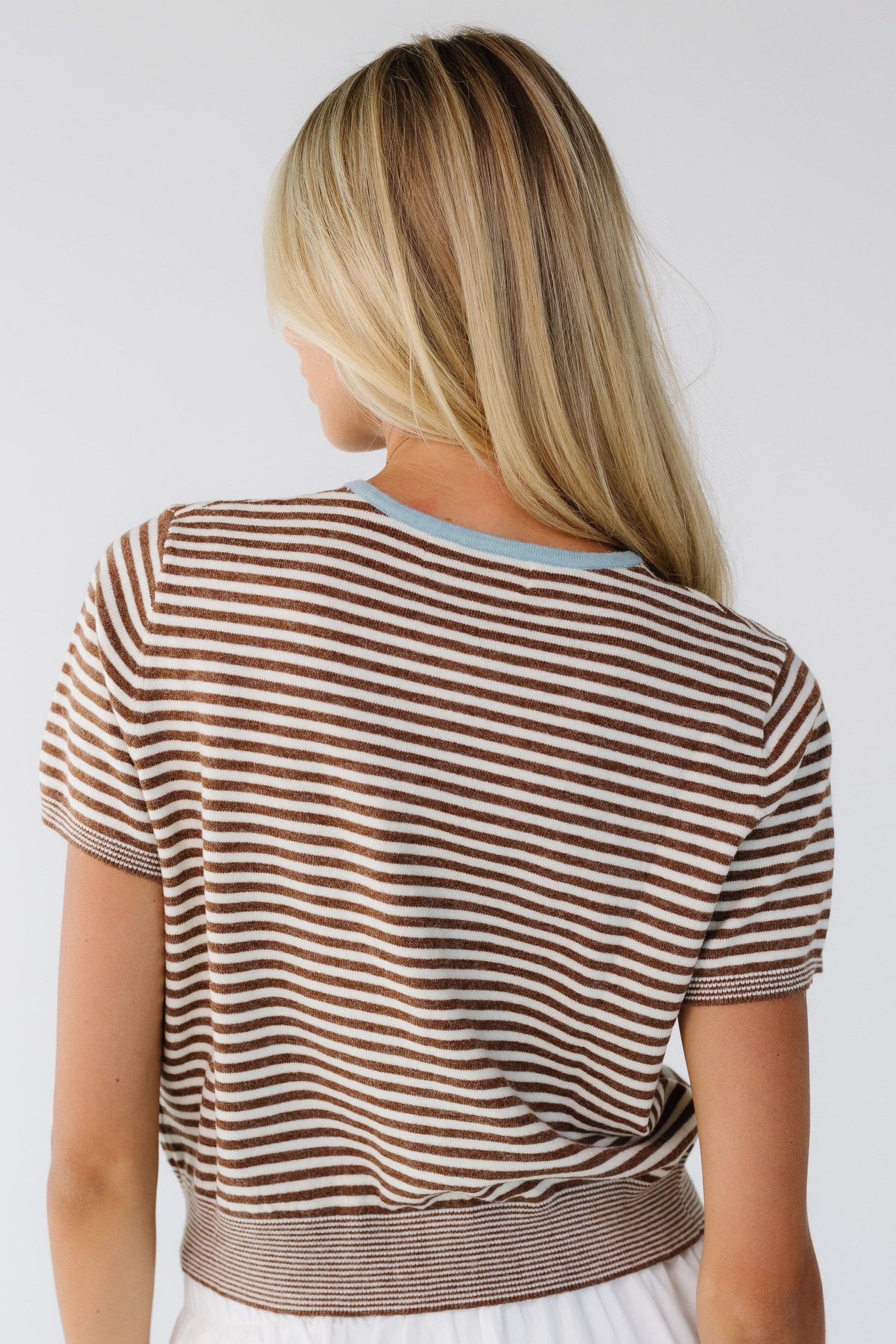 Kassie Button Up Short Sleeve Sweater WOMEN'S SWEATERS Mod Ref 
