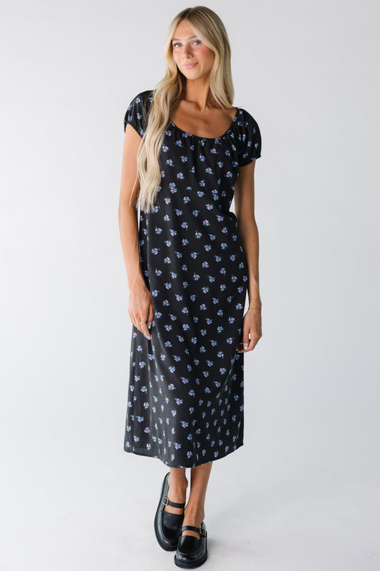Brass & Roe Darling Dress WOMEN'S DRESS brass & roe Black Print XS 