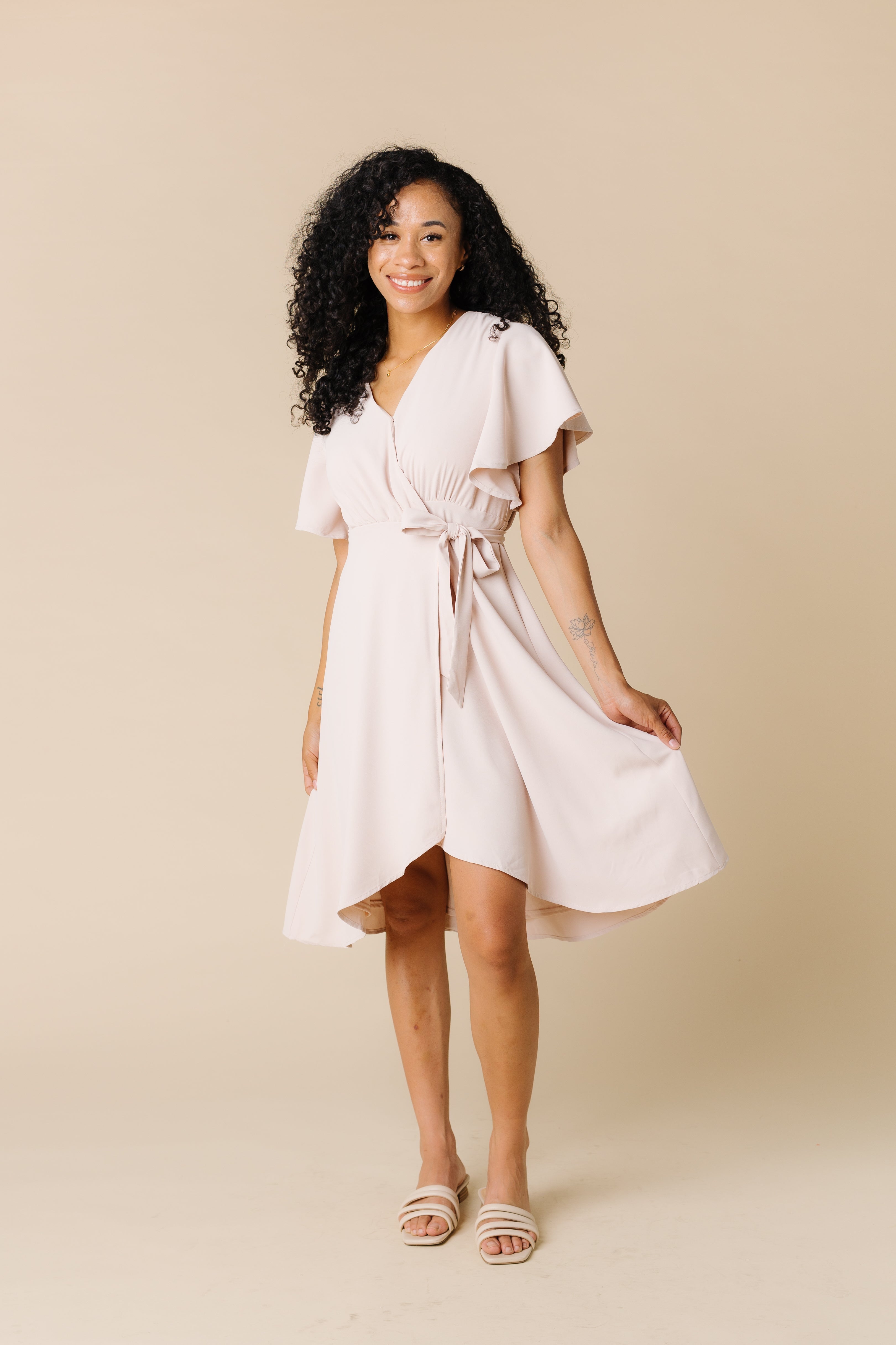 First love pink wrap dress | Cotton wrap dress, Pink wrap dress, Wrap dress