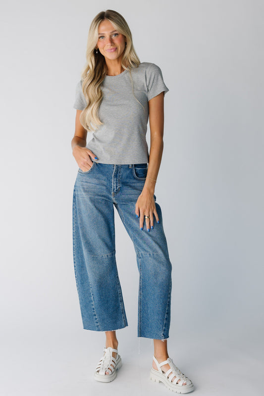 Lexi Barrel Jeans in Medium Denim