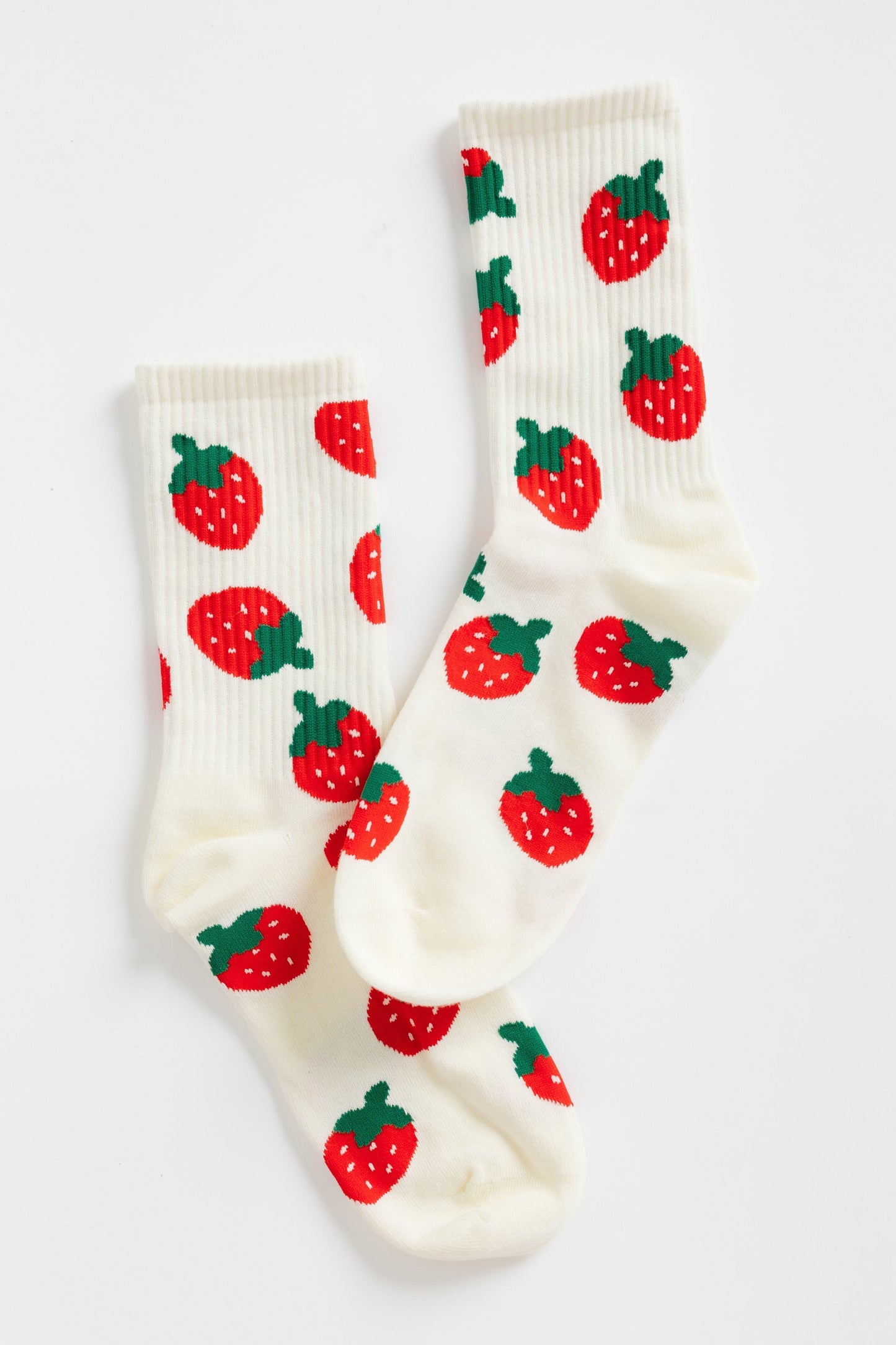 Cove Strawberries Crew Sock WOMEN'S SOCKS Cove Accessories 