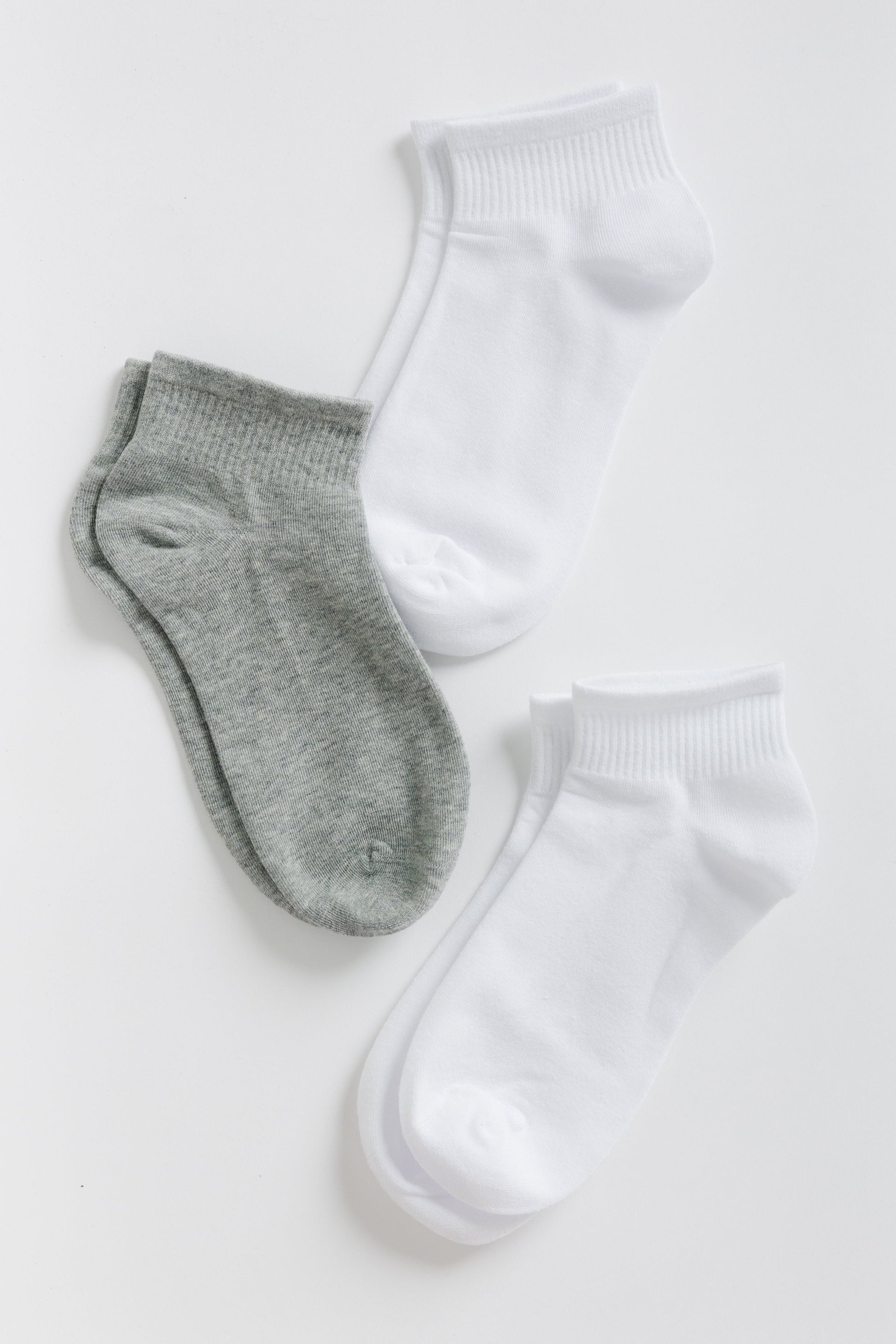 Cove School Days Quarter Socks 3 Pack WOMEN'S SOCKS Cove Accessories White/Grey OS 