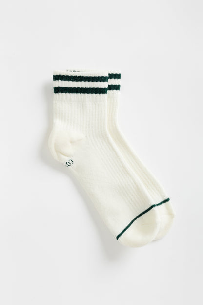 Cove Jaxon Cozy Striped Socks WOMEN'S SOCKS Cove Accessories Forest Green OS 