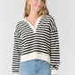 Stripe Collared Sweater WOMEN'S SWEATERS Blu Pepper 